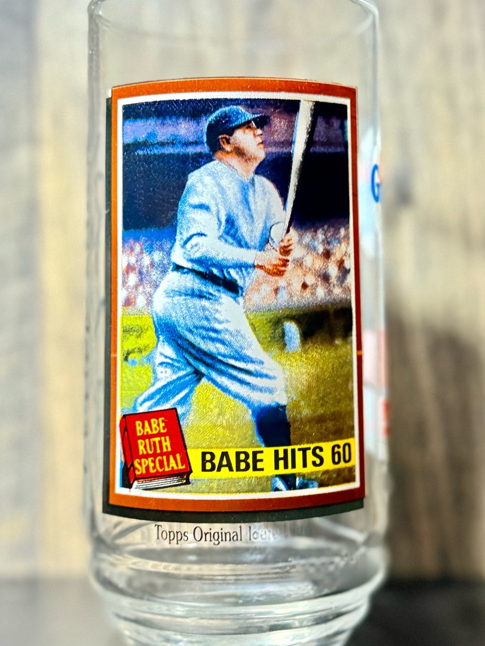 1993 McDonald’s All Time Greatest Team Glass W/ Babe Ruth’s 60th HR 1961 - 9/10